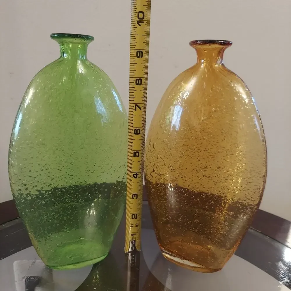 Mid Century Italian Amici Art Blown Bubble Glass 9.5